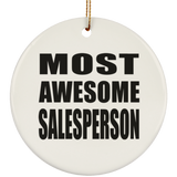 Most Awesome Salesperson - Circle Ornament
