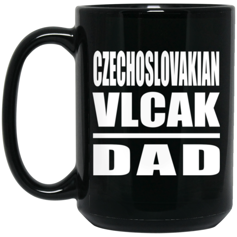 Czechoslovakian Vlcak Dad - 15oz Coffee Mug Black