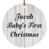 Jacob Baby's First Christmas - Circle Ornament F