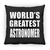 World's Greatest Astronomer - Throw Pillow Black