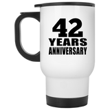 42nd Anniversary 42 Years - White Travel Mug