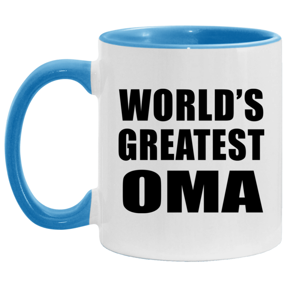 World's Greatest Oma - 11oz Accent Mug Blue