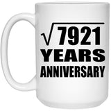 89th Anniversary Square Root of 7921 Years Anniversary - 15oz Coffee Mug