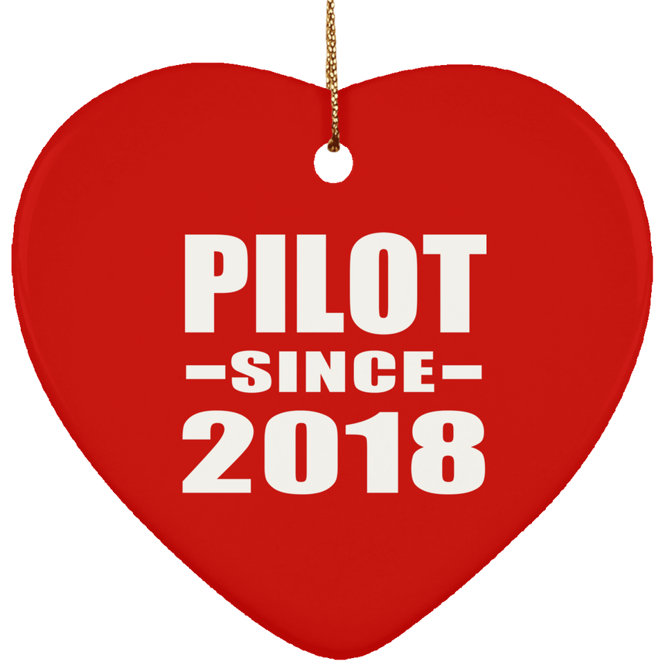 Pilot Since 2018 - Heart Ornament