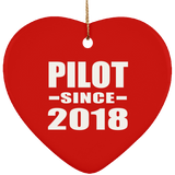 Pilot Since 2018 - Heart Ornament