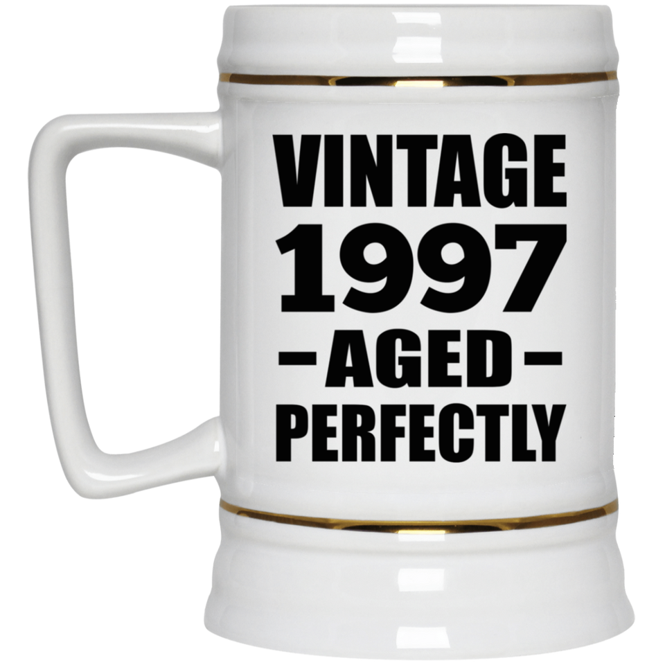 27th Birthday Vintage 1997 Aged Perfectly - Beer Stein