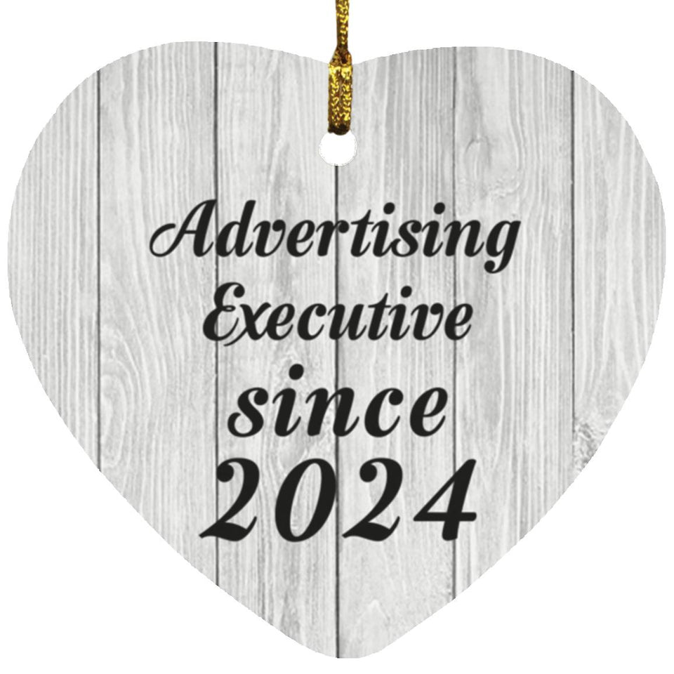 Advertising Executive Since 2024 - Heart Ornament F