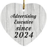 Advertising Executive Since 2024 - Heart Ornament F