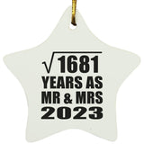 41st Anniversary Square Root of 1681 Years As Mr & Mrs 2023 - Star Ornament