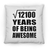 110th Birthday Square Root of 12100 Years of Being Awesome - Throw Pillow