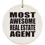 Most Awesome Real Estate Agent - Circle Ornament