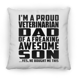 Proud Veterinarian Dad Of Awesome Son - Throw Pillow