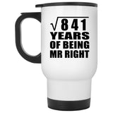 29th Anniversary Square Root of 841 Years of Being Mr Right - White Travel Mug