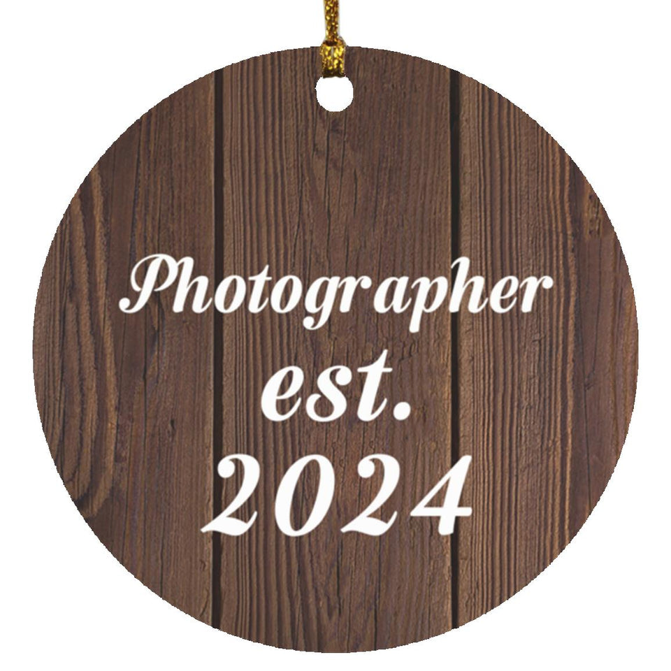 Photographer Established Est. 2024 - Circle Ornament D
