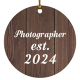 Photographer Established Est. 2024 - Circle Ornament D