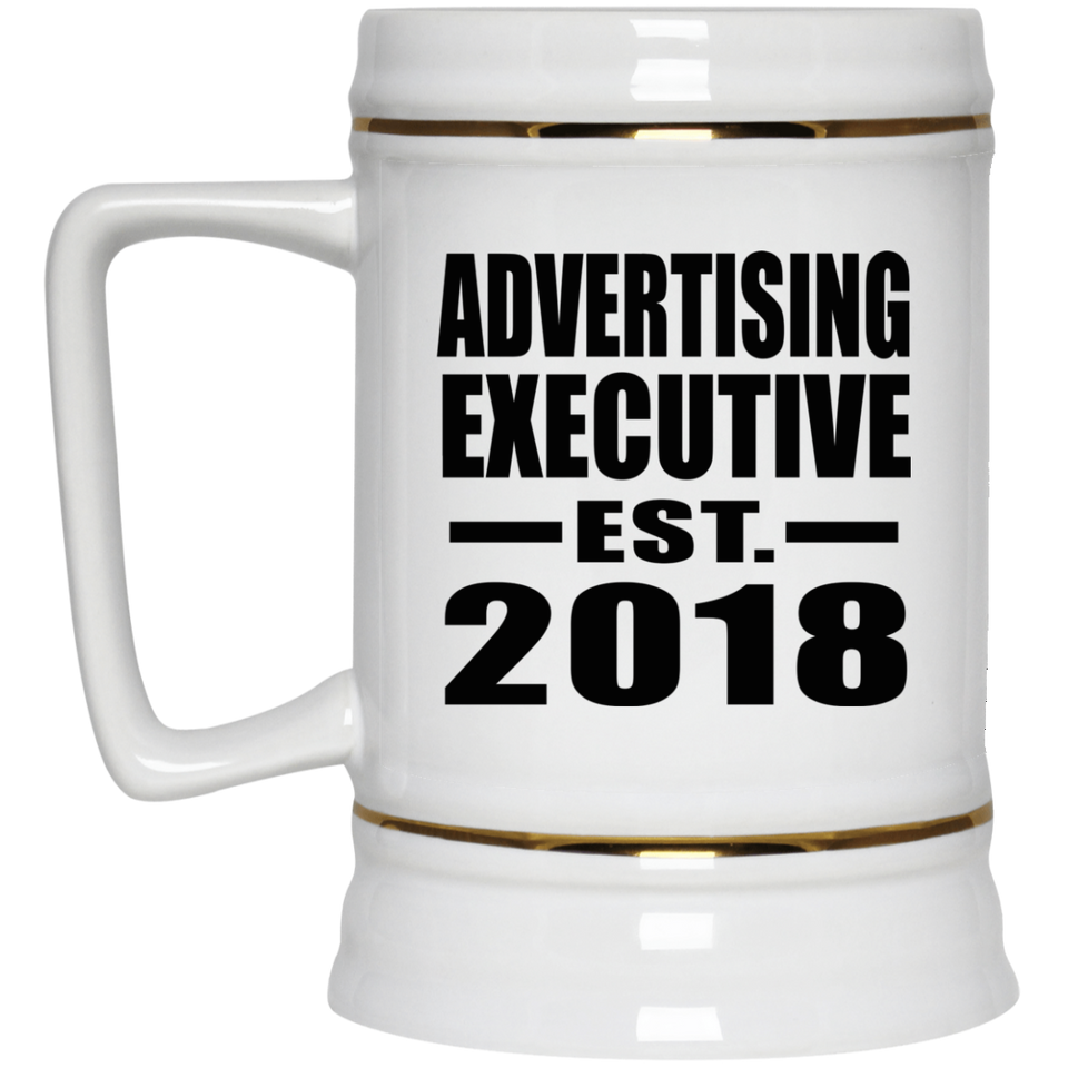 Advertising Executive Established EST. 2018 - Beer Stein