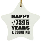 Happy 86th Anniversary Square Root of 7396 Years & Counting - Star Ornament