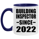 Building Inspector Since 2022 - 11oz Accent Mug Purple