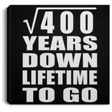 20th Anniversary Square Root of 400 Years Lifetime To Go - Canvas Square