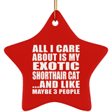 All I Care About Is My Exotic Shorthair Cat - Star Ornament
