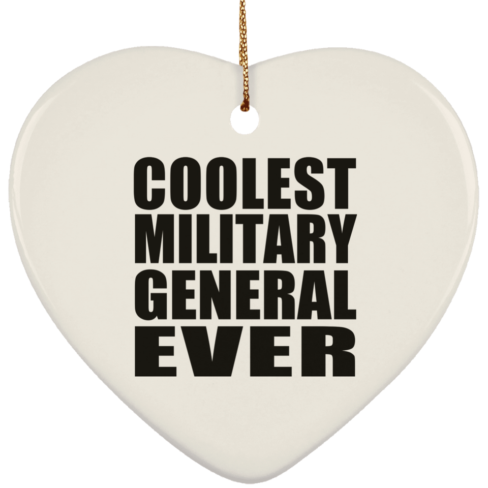 Coolest Military General Ever - Heart Ornament