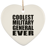 Coolest Military General Ever - Heart Ornament