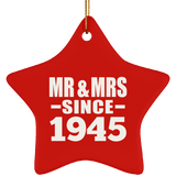 79th Anniversary Mr & Mrs Since 1945 - Star Ornament