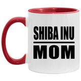 Shiba Inu Mom - 11oz Accent Mug Red