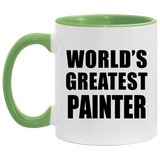 World's Greatest Painter - 11oz Accent Mug Green