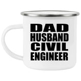 Dad Husband Civil Engineer - 12oz Camping Mug