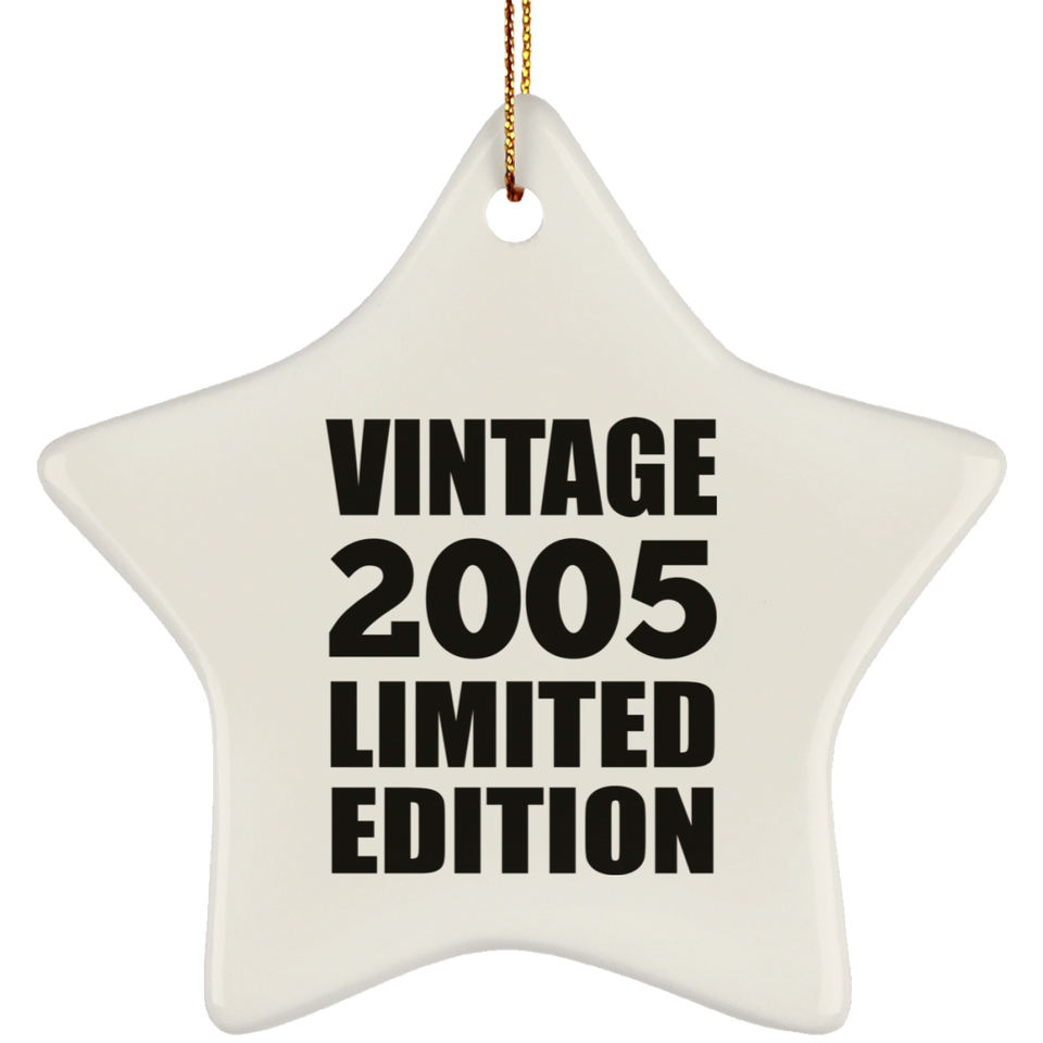 19th Birthday Vintage 2005 Limited Edition - Star Ornament