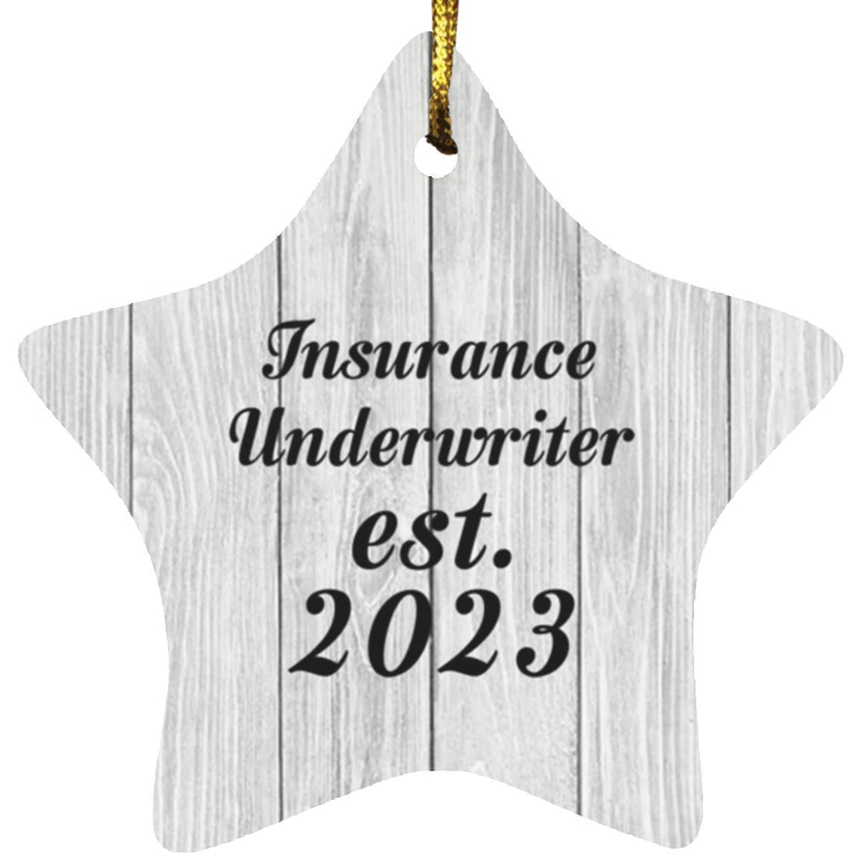Insurance Underwriter Established Est. 2023 - Star Ornament F