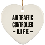 Air Traffic Controller Life - Heart Ornament