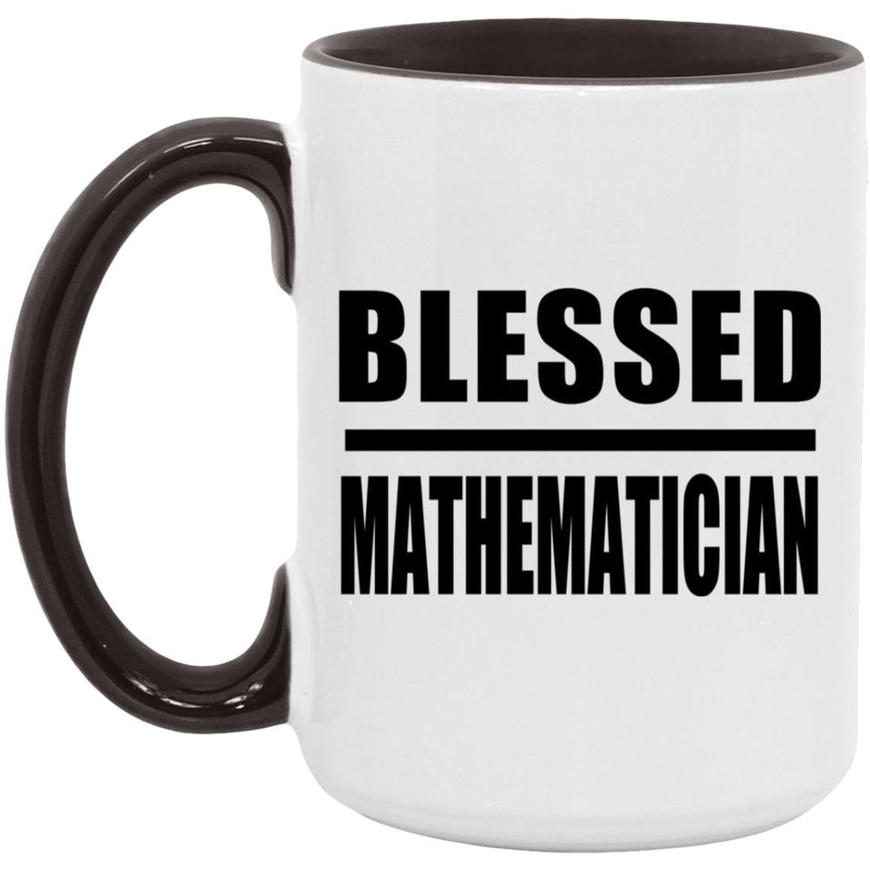 Blessed Mathematician - 15oz Accent Mug Black
