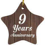 9th Anniversary 9 Years Anniversary - Star Ornament D