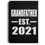 Grandfather Established EST. 2021 - Canvas Portrait