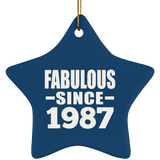 37th Birthday Fabulous Since 1987 - Star Ornament