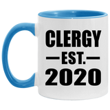 Clergy Established EST. 2020 - 11oz Accent Mug Blue