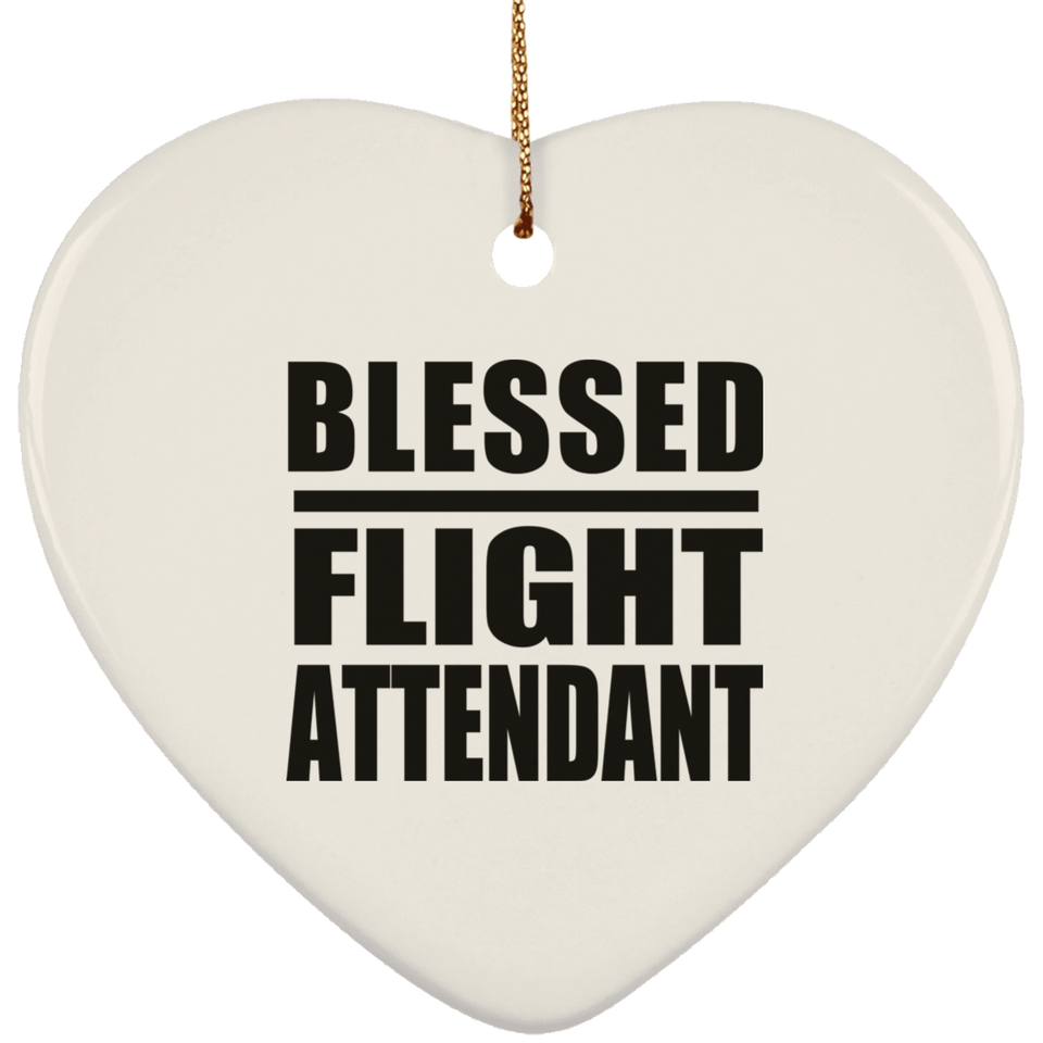 Blessed Flight Attendant - Heart Ornament
