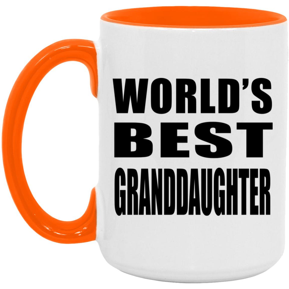 World's Best Granddaughter - 15oz Accent Mug Orange