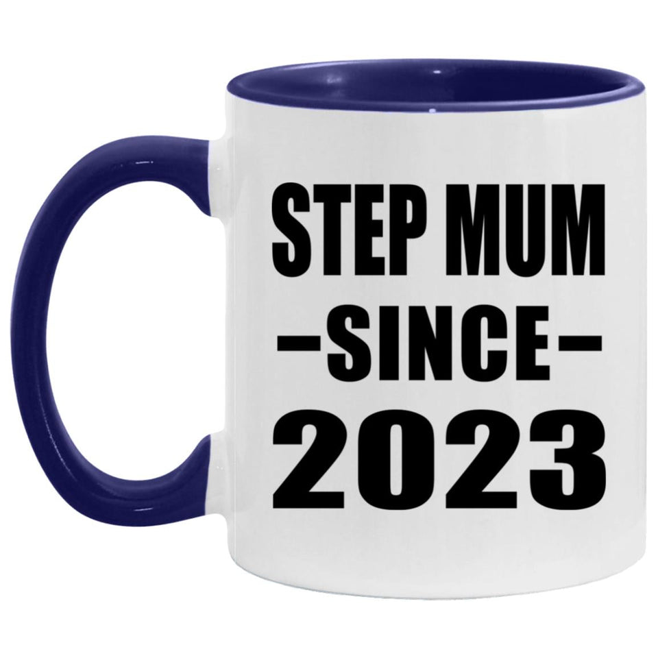 Step Mum Since 2023 - 11oz Accent Mug Purple