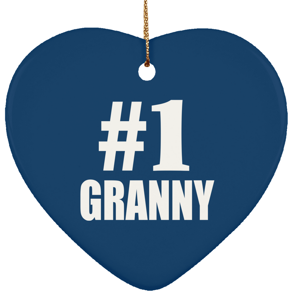 Number One #1 Granny - Heart Ornament