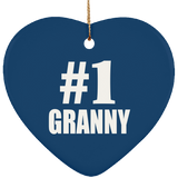 Number One #1 Granny - Heart Ornament