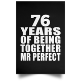 76th Anniversary 76 Years Of Being Mr Perfect - Poster Portrait