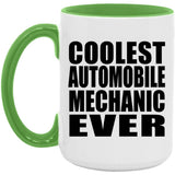 Coolest Automobile Mechanic Ever - 15oz Accent Mug Green