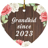 Grandkid Since 2023 - Heart Ornament A