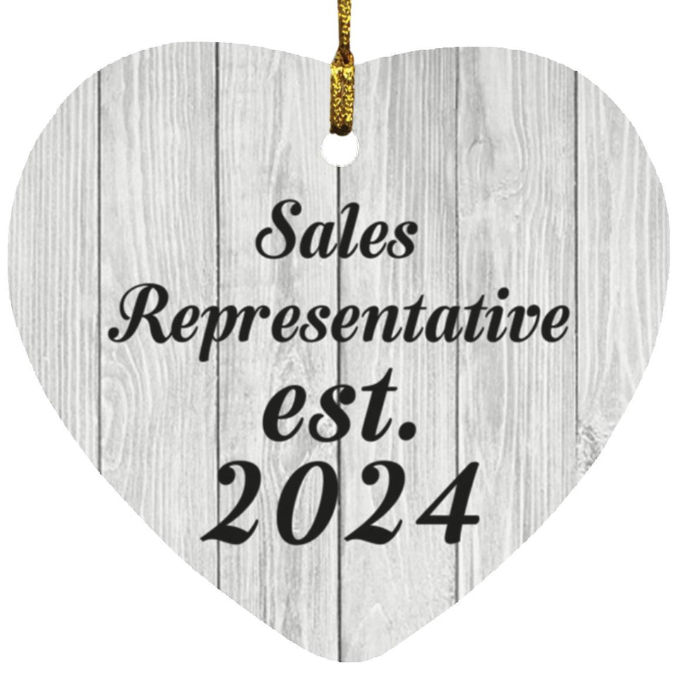 Sales Representative Established Est. 2024 - Heart Ornament F