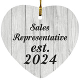 Sales Representative Established Est. 2024 - Heart Ornament F