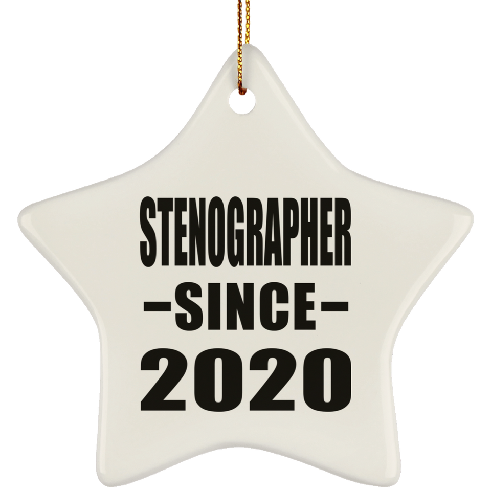 Stenographer Since 2020 - Star Ornament