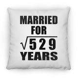 23rd Anniversary Married For Square Root of 529 Years - Throw Pillow